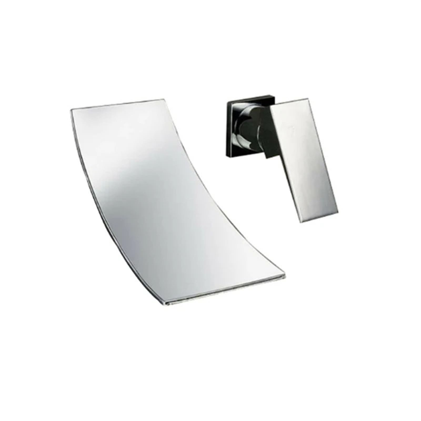Robinet de lavabo en deux pièces fini chrome brillant avec jet cascade haut de gamme