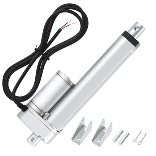 Actionneur linéaire électrique 12 V Charge 1000 N 10 mm/s Construction en alliage d'aluminium à faible bruit pour automatisation du système d'entraînement solaire (100 mm)