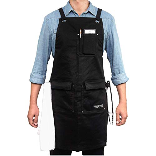 Professional Chef Kitchen Apron with Double Towel Loop – 10 oz Cotton