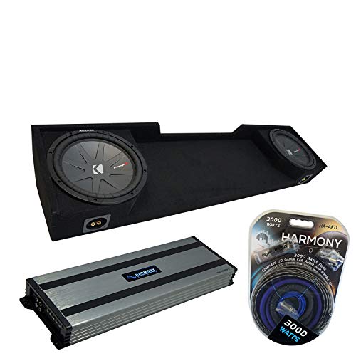 Harmony Audio Compatible with 1988-1998 Chevy CK Silverado Extended Truck Kicker Bundle CompR CWR12 Dual 12