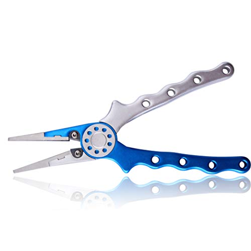Alicates de pesca de aluminio azul para jornadas de currican y lanzado 6