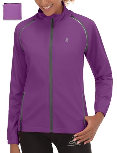 Image of Little Donkey Andy Women's UPF 50+ Cycling Jacket Windbreaker with Removable Sleeves
