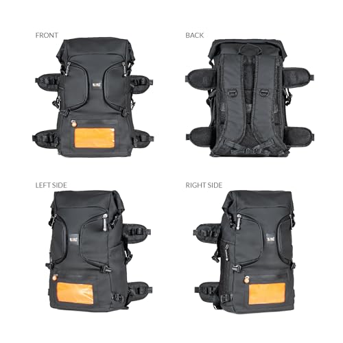 Image of MONKEY TROOPERS Stormy Backpack Bag, 15-Inch Laptop Compartment, Water Resistant, Magnetic Tank Mount, Touch-Sensitive Navigation Pocket, Travel, Biking, Hiking Backpack For Men & Women