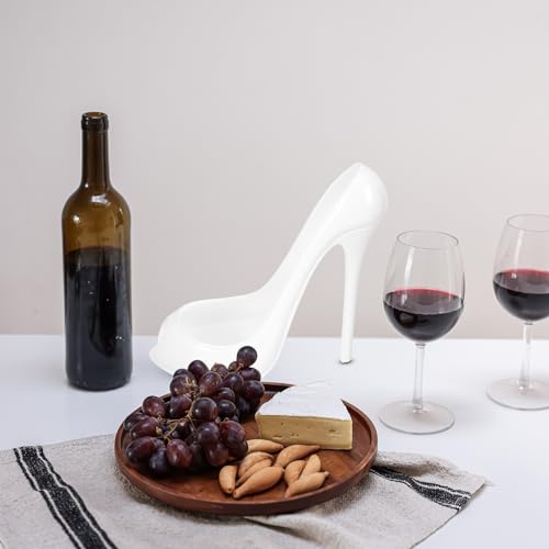 Support à bouteilles de vin de luxe finition résine blanche pour bureau classique
