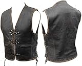 KUTTE MOTORRAD CHOPPER ROCKER BRAUNE ANTIKLEDER CLUB LEDERWESTE LEDER WESTE KUTTE MOTORRAD CHOPPER ROCKER