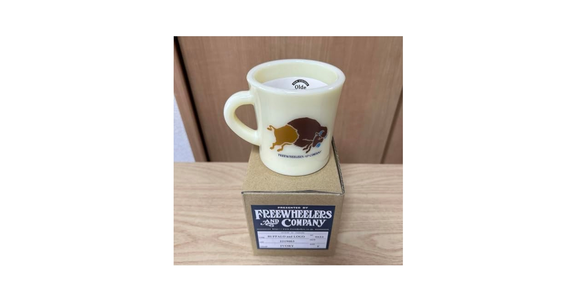 激レア！フリーホイーラーズ Olde Milk-glass マグカップ限定品 激レア！フリーホイーラーズ Olde Milk-glass マグカップ限定品