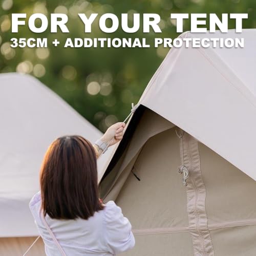 SENLEETO 10‘ x 13’ Camping Tent Tarp Fits for 4/6/8 People, 4 Season UV Protection,PU 3000mm Waterproof,Ultralight Shelter Awning Sunshade Cloth, Portable for Travel Picnic Outdoors by SENLEETO - Used condition - Image 5