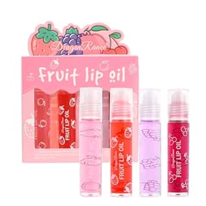 6er Set Blumen Lip Gloss Roll-On – Mit Echten Blüten, Pflegend & Langanhaltend Für Weiche Lippen