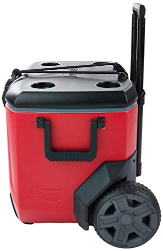 Recipiente térmico 55QT com rodas Coleman Unissex Vermelho