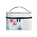 Produktbild isaoa Multifunktionale Make Up Tasche Watercolor Illustration der Eiffelturm Kulturbeutel Travel Kosmetik Aufbewahrung Taschen Pinsel-Kulturbeutel Tragbare Make-up Fall Tasche für Frauen Mädchen