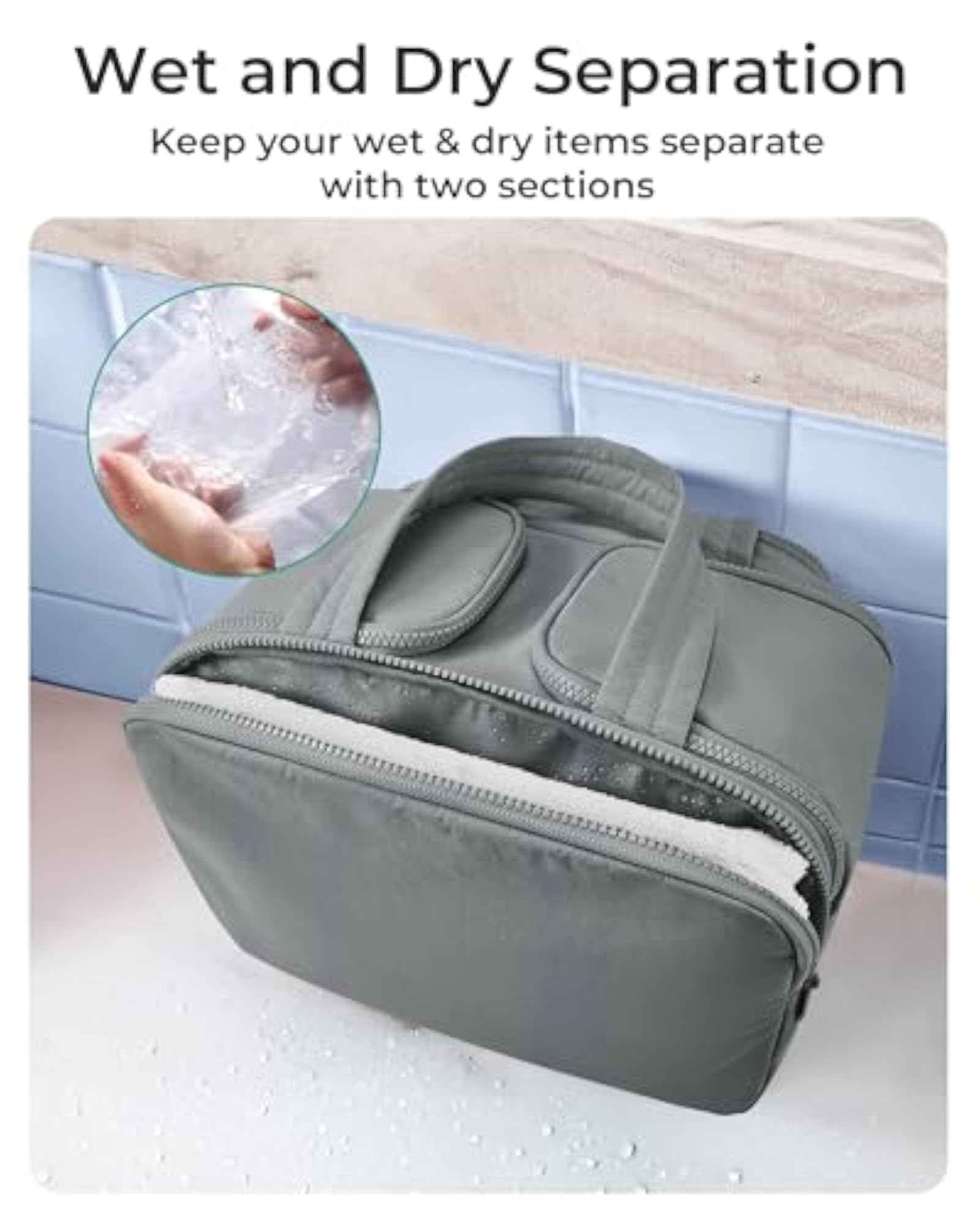 Lightweight Large Travel Toiletry Bag for Women