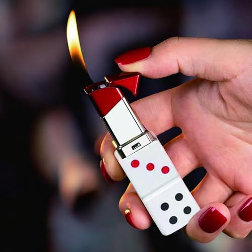 Encendedor de barra labial recargable de butano blanco miniatura 3