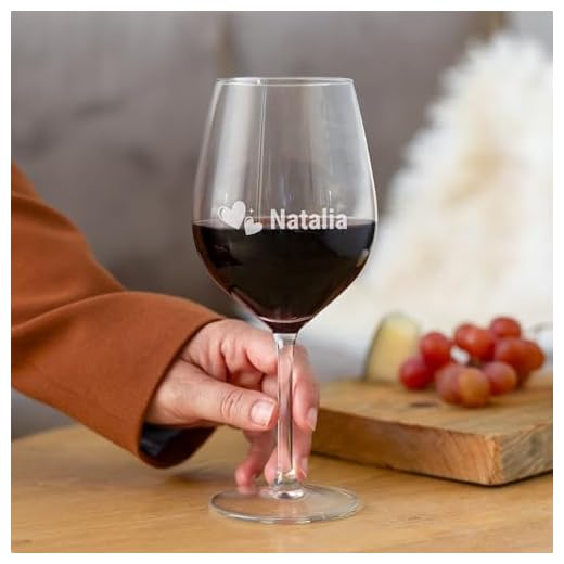 Copa de Vino Tinto Personalizada - Copa de Vino Tinto con Nombre Grabado: Personalizable con Texto, Diseños y Diferentes Tipos de Letras