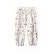 ORGYPET Girls Baggy Sweatpants Children's Loose Legged Bloomers M Soft Skin Friendly Girls Wide Leg Pants Girls Trousers Breathable Fabric for All Day Wear, Elephant Cloud Flower