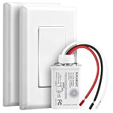 Suraielec Wireless Light Switch and Receiver Kit, 15A High Power, No Wiring, 100ft RF Range, Programmable Remote Control 3 Way Wall Switches for Lamp, Ceiling Light, Fan, Outdoor Lighting