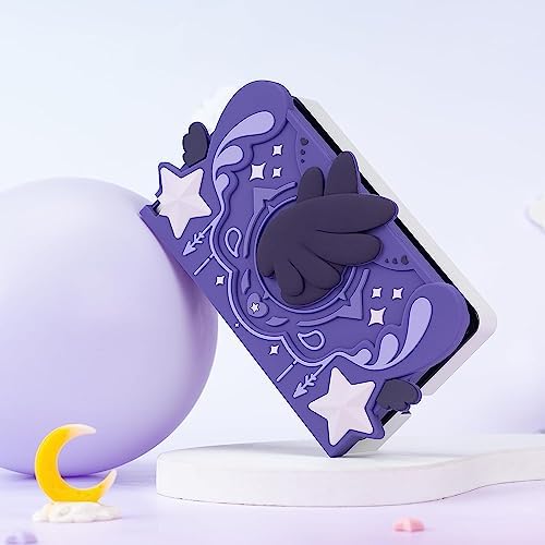 GeekShare Miękka silikonowa osłona na płytę czołową do stacji ładującej Nintendo Switch/OLED, odporna na zarysowania, seria Star Wings (fioletowa)