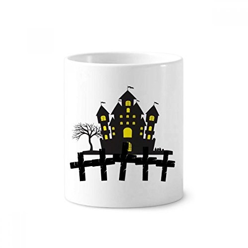 Gobelet en céramique Halloween château 350ml pour brosse à dents et stylos