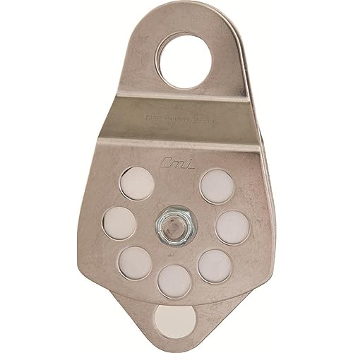 CMI 3\" Double Pulley with Bearings, Stainless Steel Sideplates and Aluminum Sheaves - RP105D