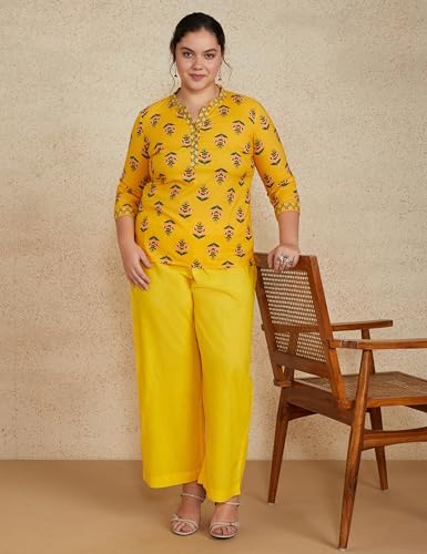 Image of Amazon Brand - Myx Women Relaxed Fit Mid Rise Palazzo (Available in Plus Sizes)