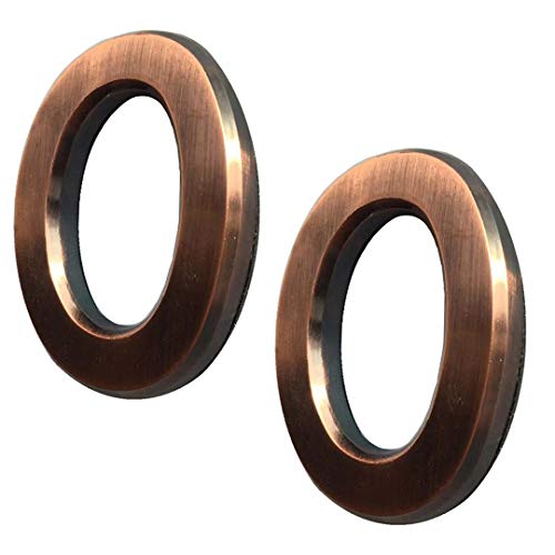 Hopewan Self Adhesive Mailbox Letters, 2 Pieces â€œOâ€, Door Address Sign Letters or Alphabet Stickers for House Door or Address Plaque. (2.75" Letter O, Bronze)