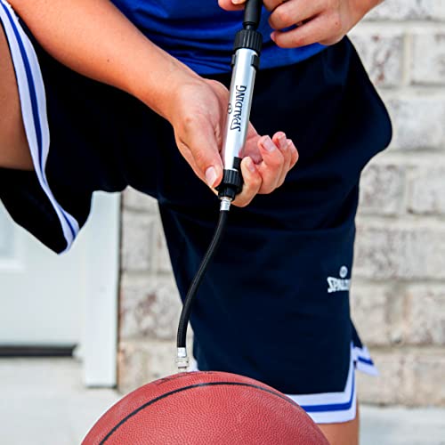 Image of Spalding Sports Ball Pump Kit | Ideal for Basketball, Volleyball, Football, Soccer Ball & Rugby Ball | Complete Hand Pump Kit with Needles