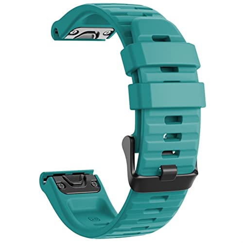 Bracelet de montre de sport en silicone bleu vert taille Fenix 7 Easyfit