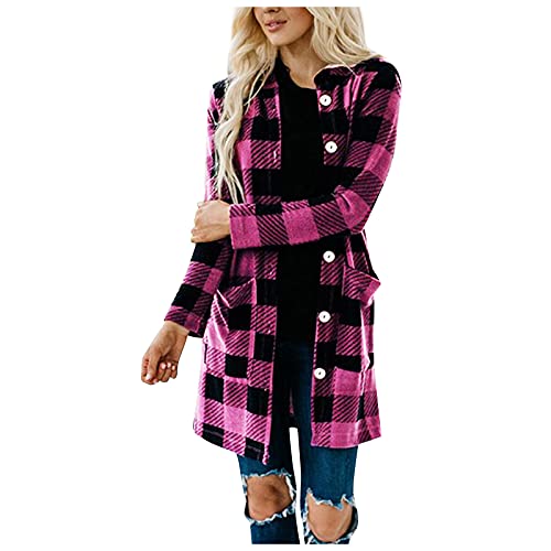 QHDDP Jeansjacken Damen Maid Dress Doubleface Jacke Herbstmantel Lange...