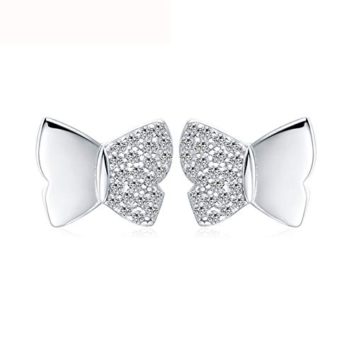 Boucles d'oreilles papillon mariage en argent, parfaits bijoux de soirée