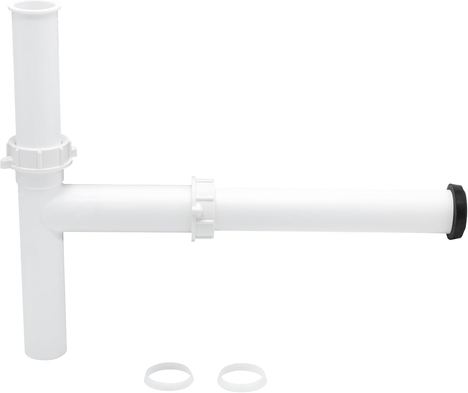 Telescopic Disposal Waste Kit, White Polypropylene Includes 6-Inch and 10-Inch Tailpieces, Disposal Connection Washer, and Baffled Tee for Easy Installation”