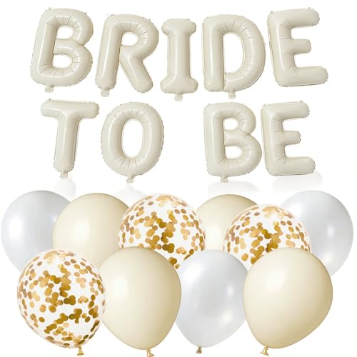 24 Pièces Bride To Be Decoration,Ballon Bride To Be,EVJF Decoration,Bride To Be Banderole,Ballon EVJF Blanc Crème,Bride To Be Accessoires Pour Hen Party,Douche Nuptiale