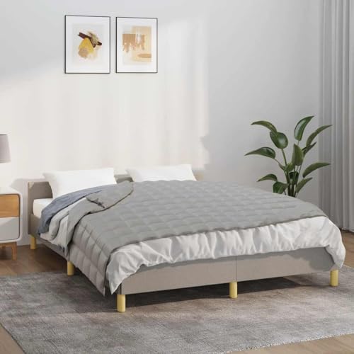 Manta pesada gris de 9 kg y 120x180 cm en algodón transpirable para cama y sofá 2