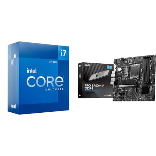 Image of Intel Core i7-12700K Gaming Desktop Processor + MSI PRO B760M-P DDR4 ProSeries Motherboard