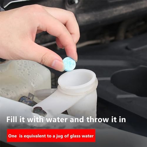 Image of NETFLY Car Wiper Detergent Effervescent Tablets Washer Auto Windshield Cleaner Glass Wash Cleaning Tablets Pack of 70