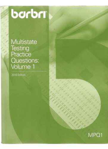 Multistate Testing Practice Questions: Volume 1... 031491398X Book Cover