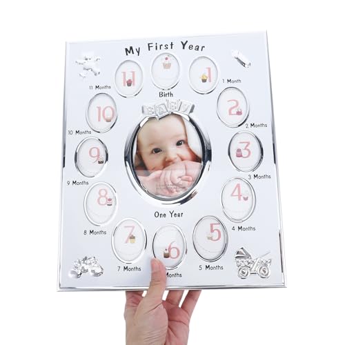 Cadre photo bébé 12 mois blanc pour décorer la chambre de votre enfant - 4