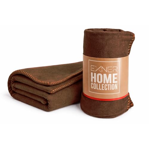 Polar Fleecedecke Toffee 130 x 160 cm – kuschelig warm, hautfreundlich, schnelltrocknend, pflegeleicht, in 13 Farben, leicht und vielseitig für Sofa, Reisen, Picknick und Outdoor