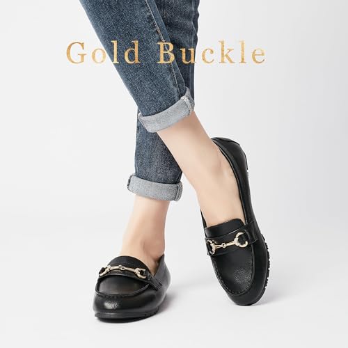 Image of BGSTGUDS Women's Wide Loafers Shoes Cute Dressy Shoes Ladies Comfort Slip Ons Work Shoes