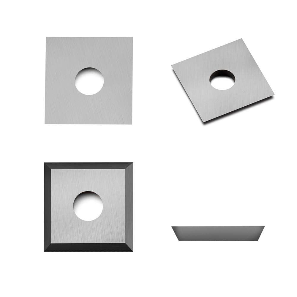 Cuchillas reversibles HW 12x12x1,5mm con 4 filos de corte y taladro avellanado para la fresadora de madera, 10 uds