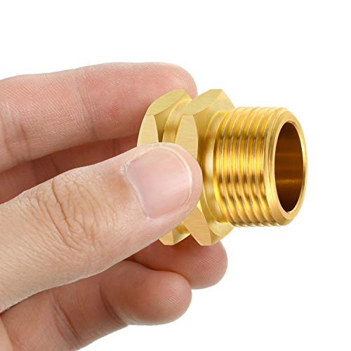 3 Packs 3/4 Inch Ght Female To Npt Male Connector, Ght To Npt Adapter Brass Garden Hose Connector Adapter Fitting To Pipe Fittings Connect With 6 Packs Extra Rubber Washer (3/4 Inch Npt Male) #TOP4
