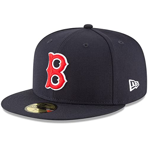 New Era MLB 59FIFTY Cooperstown Authentic Collection Fitted On Field Game Cap Hat (7, Boston Red Sox Navy Cooperstown)