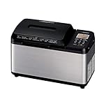 ZOJI BB-PDC20BA Home Bakery Virtuoso Plus Breadmaker, 2 lb. loaf of bread, Stainless Steel / Black