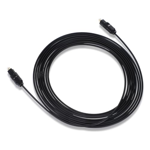 Gtziqa Optical Audio Cable 10 Feet 10ft / 3meter Optical Cable for Soundbar Ultra Thin Cord Fiber Optic Cord Compatible with Sound Bar TV Home Theater