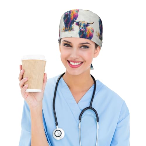 Gorro de trabajo ajustable unisex con botón miniatura 7
