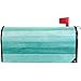 Pfrewn Teal Turquoise Mailbox Cover Magnetic Standard Size Green Wood Mailbox Covers Letter Post Box Cover Wrap Decoration Welcome Home Garden Outdoor 21