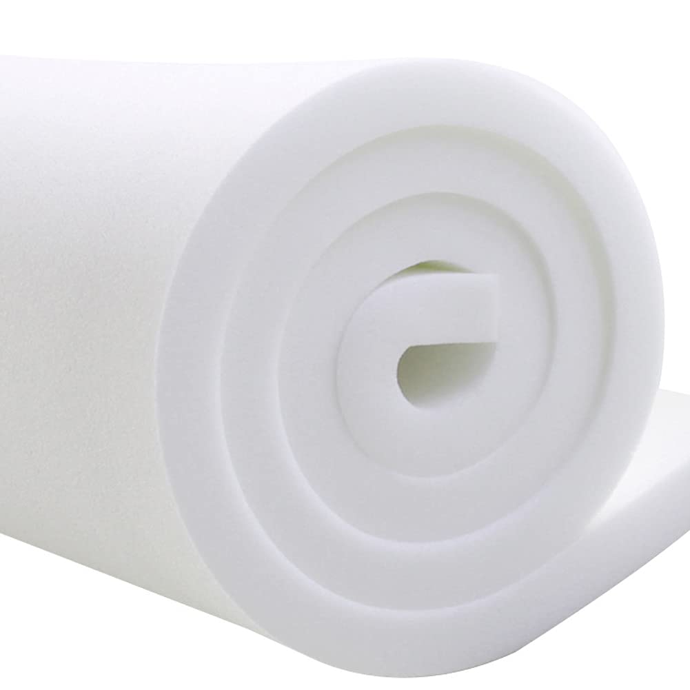 MOTT Hoja de espuma de alta densidad, cojín de respaldo para muebles de jardín, relleno de espuma, espuma para tapicería, espuma para manualidades, 100 x 35 cm, 8 cm