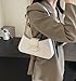 Shoulder Bag for Women, Hobo Handbags Trendy Y2K Purses Patent Leather Clutch Bag Cute Bow Purse White