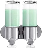 Manual Pressing Head Wall Mounted Soap Dispenser Shower Liquid Shampoo and Soap Dispenser with Container (Transparent, 1000ml)