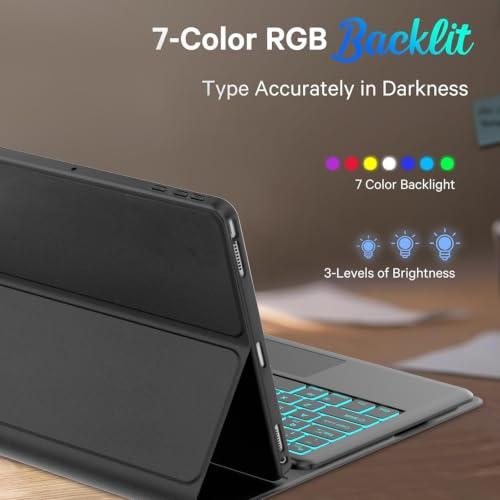Keyboard Case for iPad Air 13 inch M4/M3/M2 & iPad Pro 12.9 6th/5th/4th/3rd by BORIYUAN - Used condition - Image 3