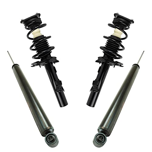 Image of TRQ Front and Rear Complete Strut Assembly & Shock Absorber Kit Complete Strut & Coil Spring Assembly Compatible with 2013-2018 Ford Focus
