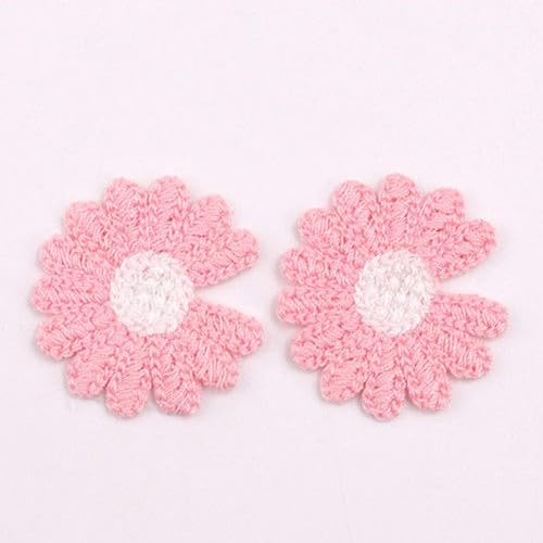 Parches de Bordado 30 Parches Bordados de Flores pequeñas 4,5 cm for Planchar, Apliques Chinos for Ropa, Grandes for Coser en Vaqueros y Chaquetas(Green)